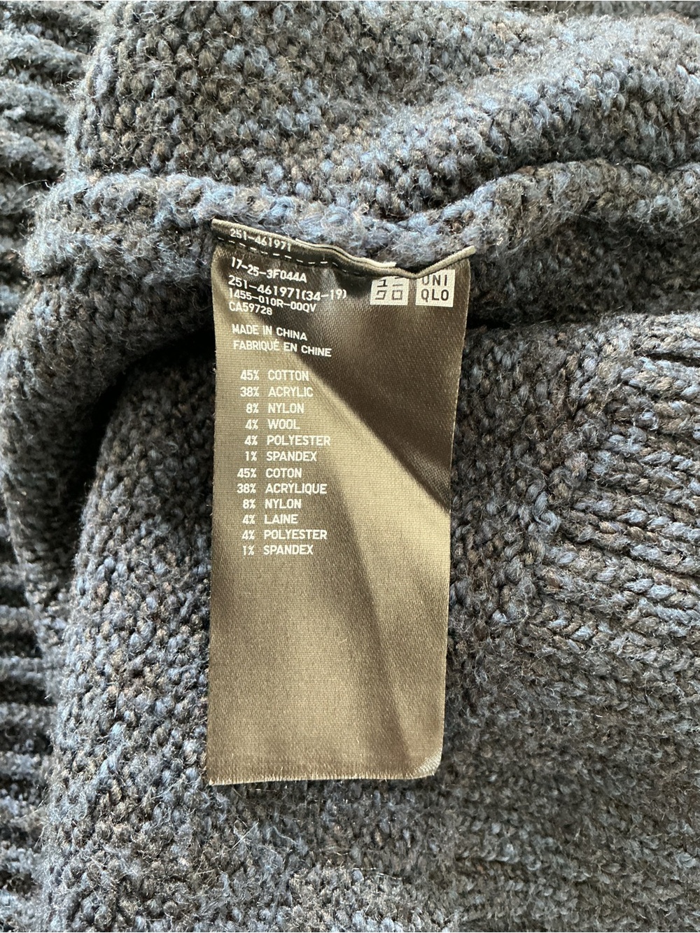 Uniqlo x Clare Waight Keller soft knit v-neck cardigan, navy - Picture 6 of 6